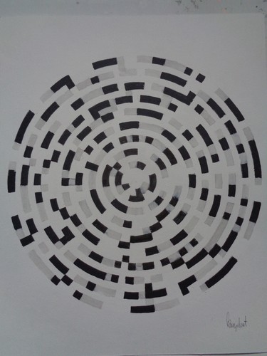 Art grafik zeichnung - op-art, zeichnung,