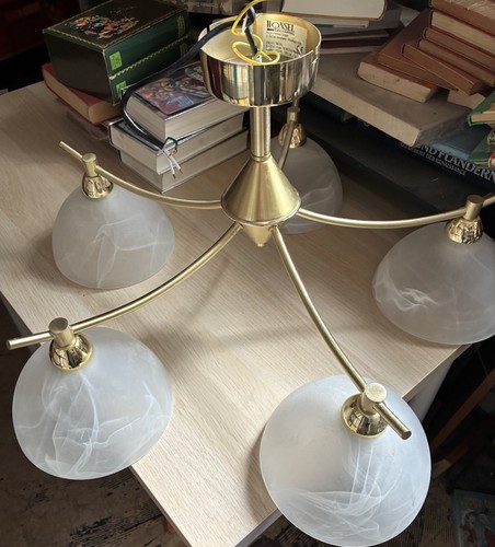 Deckenlampe fünf glasschirme - fünf,