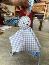 Die Spiegelburg Hase blau weiß Baby Glück Kuscheltuch Schmusetuch 