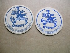 2 alte Bierdeckel Brauerei Steinhäusser aus Friedberg Hessen geschlossen 1962
