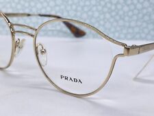 Prada Brille Damen Rund Gold Groß Panto Metall VPR 62T Medium