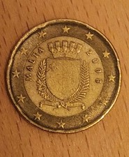 20 cent Münze Malta 2008 im Stern steht ein F