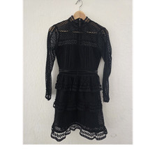 Damen Minikleid S Schwarz