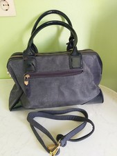 Diana & Co Firenze Baguette Handtasche Damen, dunkelblau, Mit Wildleder