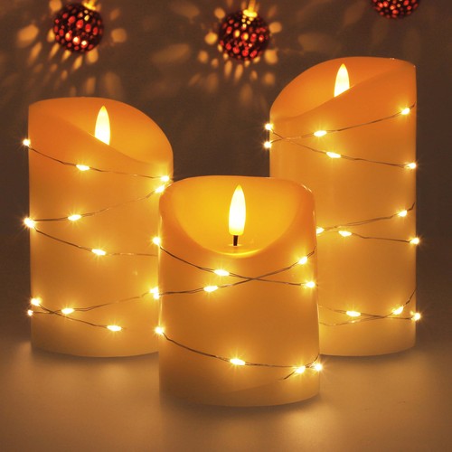 Led deko kerze mit - led,