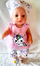 Puppenkleidung  für 43 cm Re born/ Baby Puppen ** Einhorn  ** Neu** Handmade