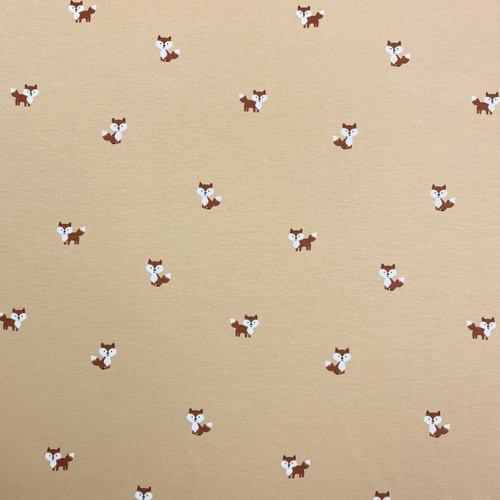 Baumwolljersey stoff fuchs - baumwolljersey,