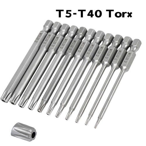 Torx bit magnetisch lang - lang, loch