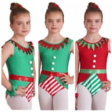 Mädchen Elfen Kostüm Mit Stirnband Weihnachten Farbblock Weihnachtskostüm Xmas