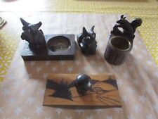 Seltenes Vintage Schreibtisch-Set aus Holz! Liebhaberstücke!