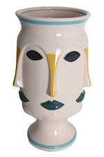 Vase Kopf Gesicht Blumenvase Frauenkopf Gefäss Keramik Objekt Frauengesicht 40cm