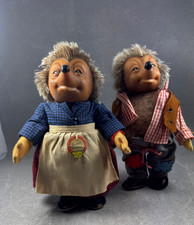 Vintage Spielzeug  60er Jahre Steiff " HÖR ZU "Igel Paar Micki & Mecki