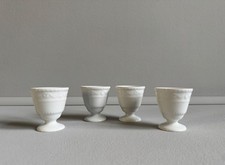 KPM Berlin 4 Eierbecher Serie Kurland weiß Porzellan 1.Wahl 