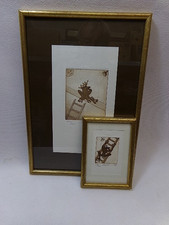 Original DuschoLux  2 Froschbilder im Rahmen signiert  Busse -limitierte Auflage