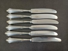 6 WMF mittelgroßes Menümesser Modell 900 Fächermuster