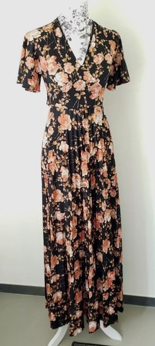 Kleid maxi plissee vintage - maxi,
