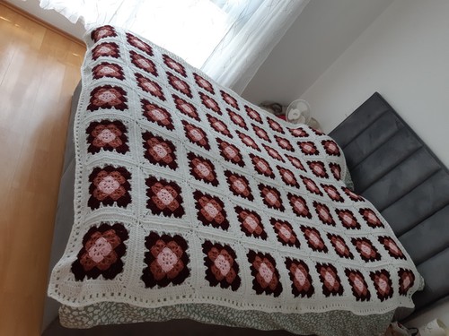 Häkeldecke bettüberwurf - häkeldecke,