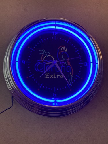 Corona extra neon - extra, neon-wanduhr