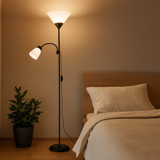 Stehleuchte Stehlampe Deckenstrahler Deckenfluter Standleuchte Leselampe Lesearm