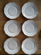 6 x Kuchenteller Teller Art Deco K&A Krautheim weiß mit gold Perlrand ⌀ 20 cm