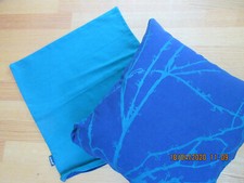 Kissenhülle PAD Kissenbezug, 45 x 47cm, blau & petrol, 100 % Baumwolle, TOP!