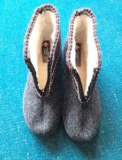 Nadelfilz  Damen Hausstiefel Hausschuhe Hüttenstiefel Filz Wolle Gr.40