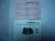 Märklin 3000 3001 3002 Anleitung von 1958 PLUS rosa Hinweiszettel von 1959 TOP