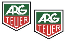2x ARG Teuer Aufkleber 10cm