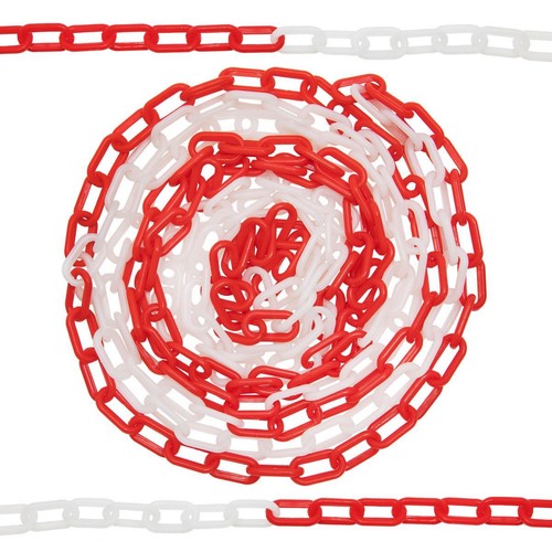 15m absperrkette rot weiß - 15m, rot-weiß