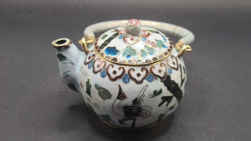 Cloisonne teekanne bunt deko - teekanne,