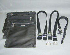 Reparatur Ersatz DIY Set Reissverschluss Tasche Griffe Henkel schwarz D-Ringe