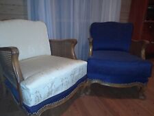 2 Sessel antik, Nußbaum, mit Wiener Geflecht