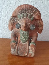 Mexikanische Terrakotta Figur knieend 16,5 cm
