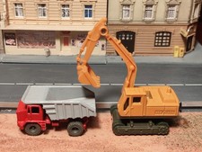 Muldenkipper und  Bagger  Spur N  1:160 u.  1:122 WKF u. Tomica, Vintage