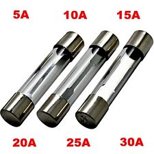 6x30mm Feinsicherung 5A 10A 15A 20A 25A 30A 40A Ampere Glassicherung Sicherungen