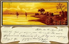 Ak Wohnhaus, Segelboote