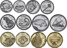 Fiji: 5, 10, 20, 50 Cents, 1