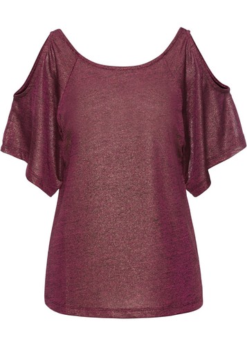 Glitzershirt mit cut - cut-outs, gr