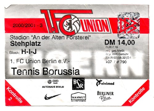 Ticket union berlin - ticket, bl