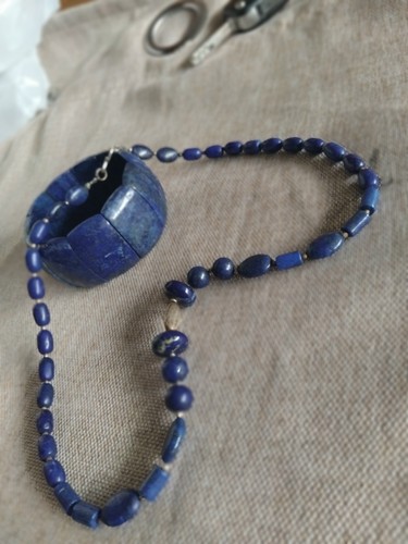 Lapislazuli halskette 925 - lapislazuli, halskette,
