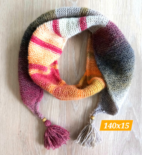 Schal scarf handgestrickt - schal,