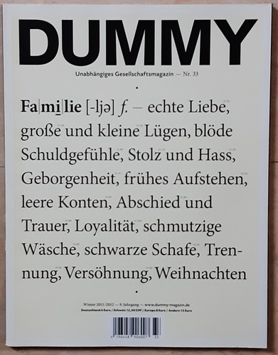 Dummy magazin familie - dummy,