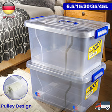 4x Aufbewahrungsbox mit Deckel Boxen Aufbewahrung Ordnungsboxen Küche Box 5Größe