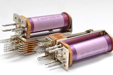 2x Vintage Fernmelde-Relais mit Spule von Siemens & Halske Typ V22431-E1800, NOS