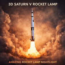 Apollo 11 Saturn V Rocket Lamp