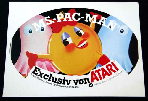 Werbe aufkleber atari - atari, ms.-