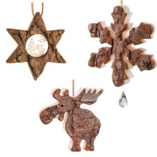 Winterliche Holzanhänger –