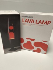 2xGIFTMARKET - Rote Lavalampe. Nachttischlampe mit 2 enthaltenen Glühbirnen.