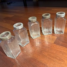 5 St Vintage Vorratsgläser von Poncet  Frankfurter Küche  * 13,5 x 5,9 x 5,9cm