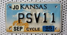 Kansas Motorrad-Nummernschild